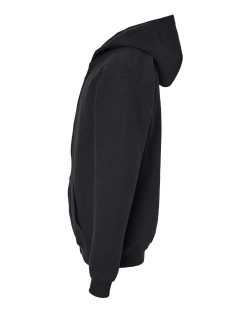Gildan 18600B Youth Heavy Blend Full-Zip Hooded Sweatshirt in Black