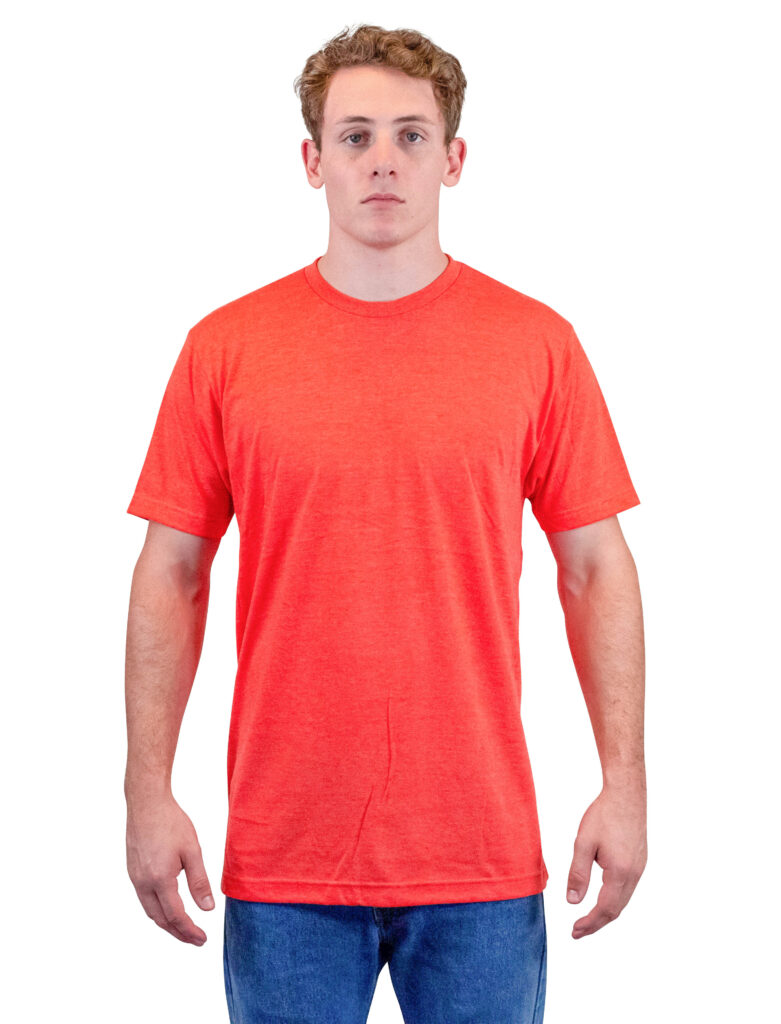 Tultex 241 Unisex Poly-Rich T-Shirt in Heather Orange
