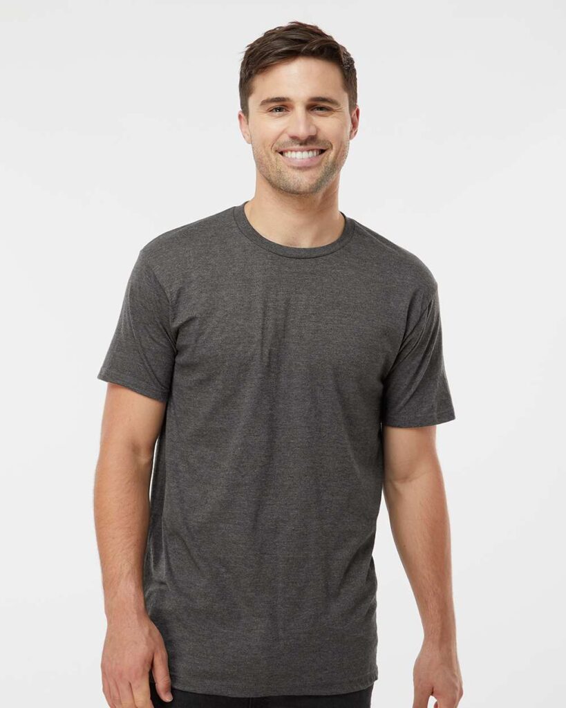 Tultex 290 Unisex Heavyweight Jersey T-Shirt in Heather Charcoal