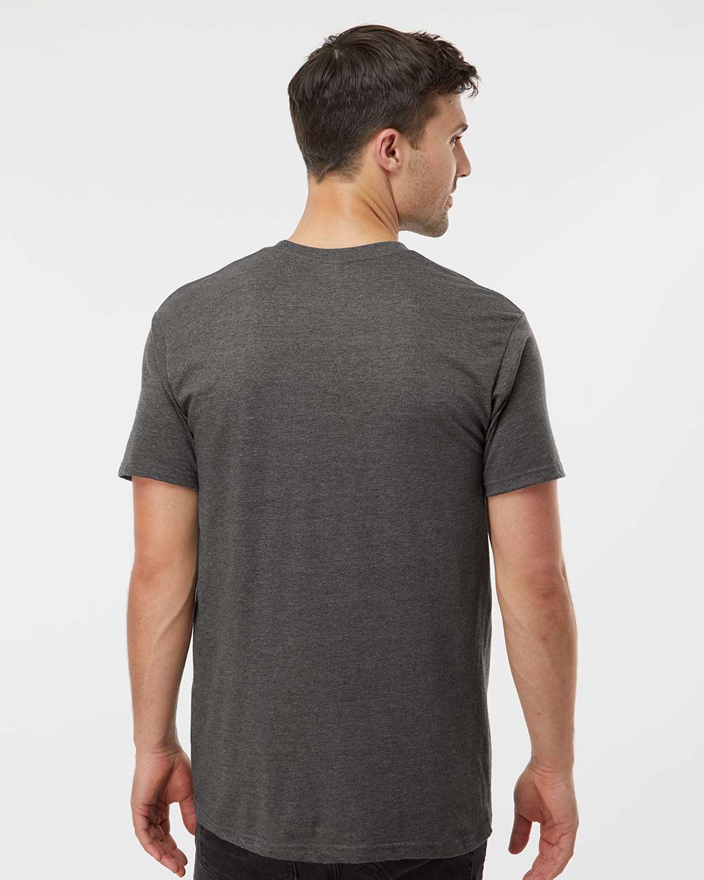 0290TC Tultex Unisex Ring-Spun Cotton Tee 290 in Heather Charcoal