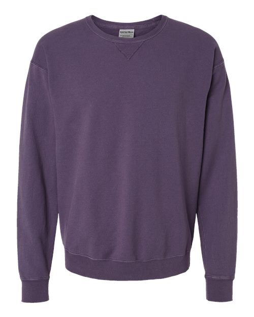 ComfortWash by Hanes GDH400 Unisex Garment-Dyed Crewneck Sweatshirt in Grape Soda