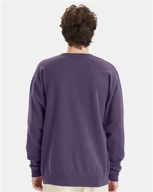 ComfortWash by Hanes GDH400 Unisex Garment-Dyed Crewneck Sweatshirt in Grape Soda