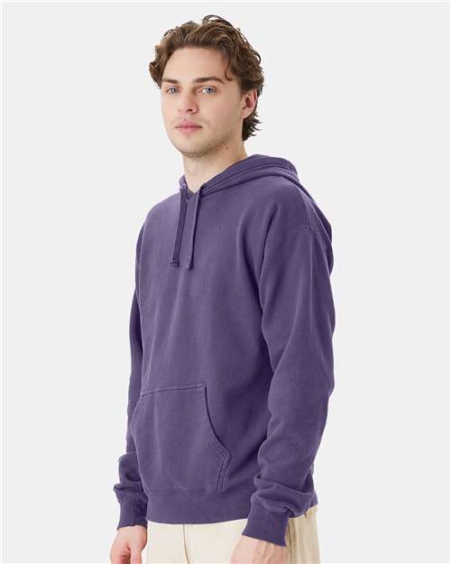 ComfortWash by Hanes GDH450 Unisex Garment-Dyed Hooded Sweatshirt in Grape Soda