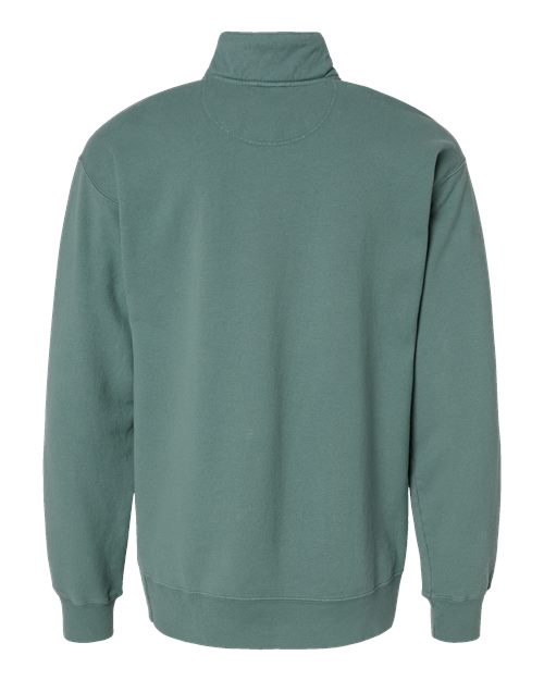 ComfortWash by Hanes GDH425 Unisex Garment-Dyed Quarter-Zip Sweatshirt in Cypress Green