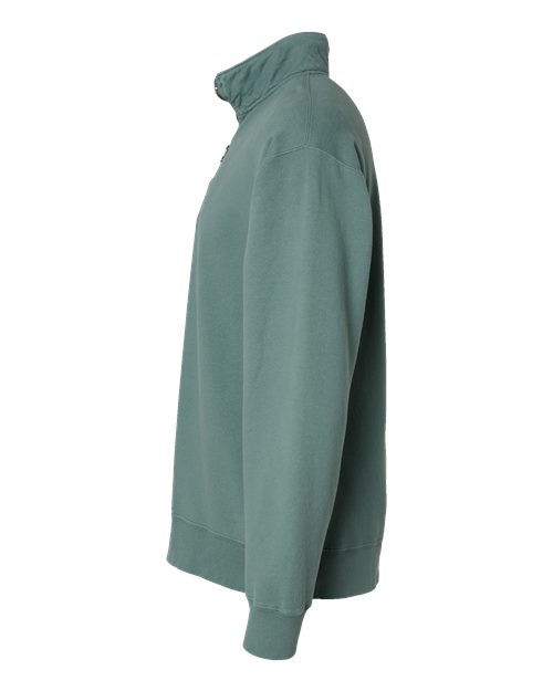 ComfortWash by Hanes GDH425 Unisex Garment-Dyed Quarter-Zip Sweatshirt in Cypress Green