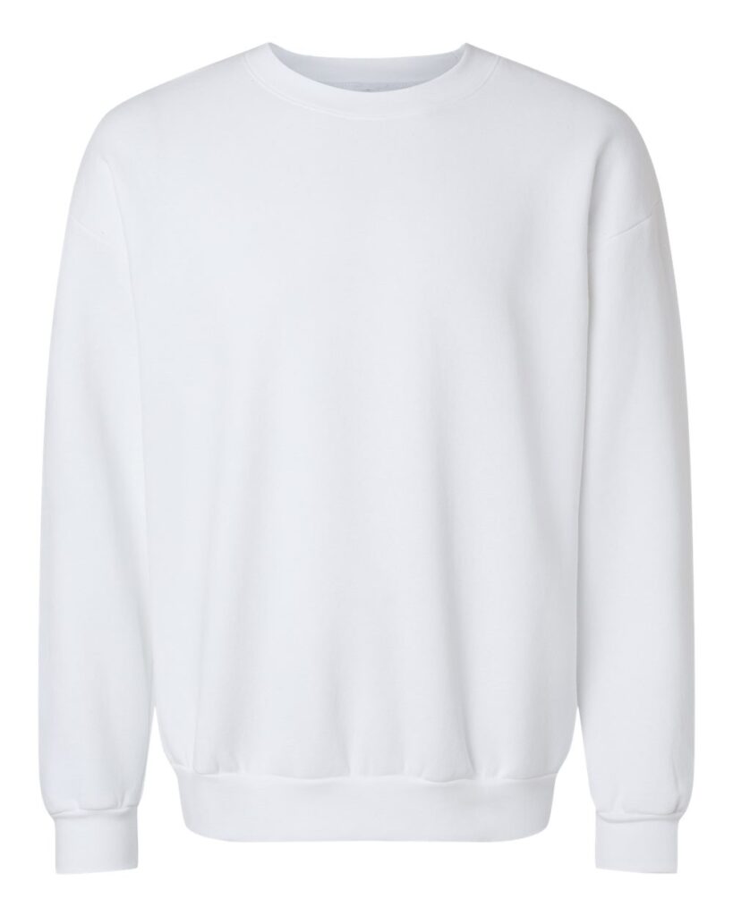 American Apparel RF496 Unisex ReFlex Fleece Crewneck Sweatshirt in White