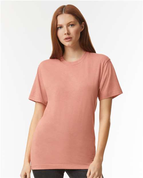 American Apparel TR401 Unisex Triblend Track Tee in Tri-Coral