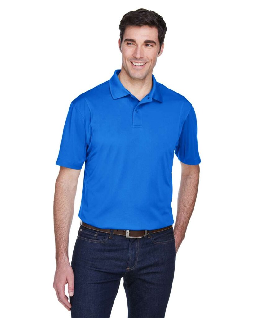 Harriton M354 Men's Micro Piqué Polo in True Royal