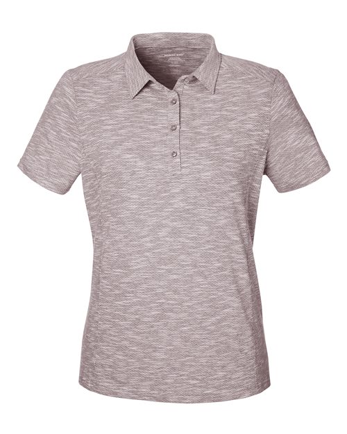 North End NE115W Women's Eclipse Jacquard Polo in Burgundy Heather