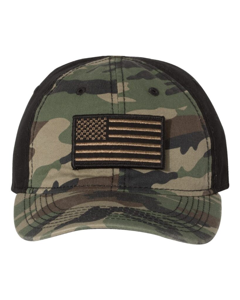 DRI DUCK 3353 Tactical Cap in Green Camo/ Black