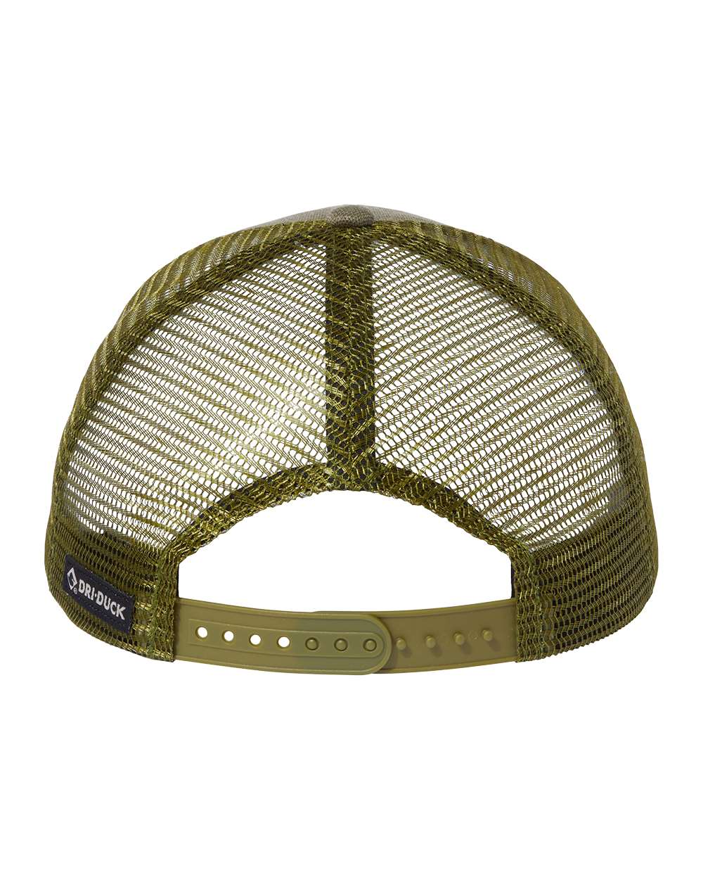 DRI DUCK 3358 Pique Trucker Cap in Olive/ camo