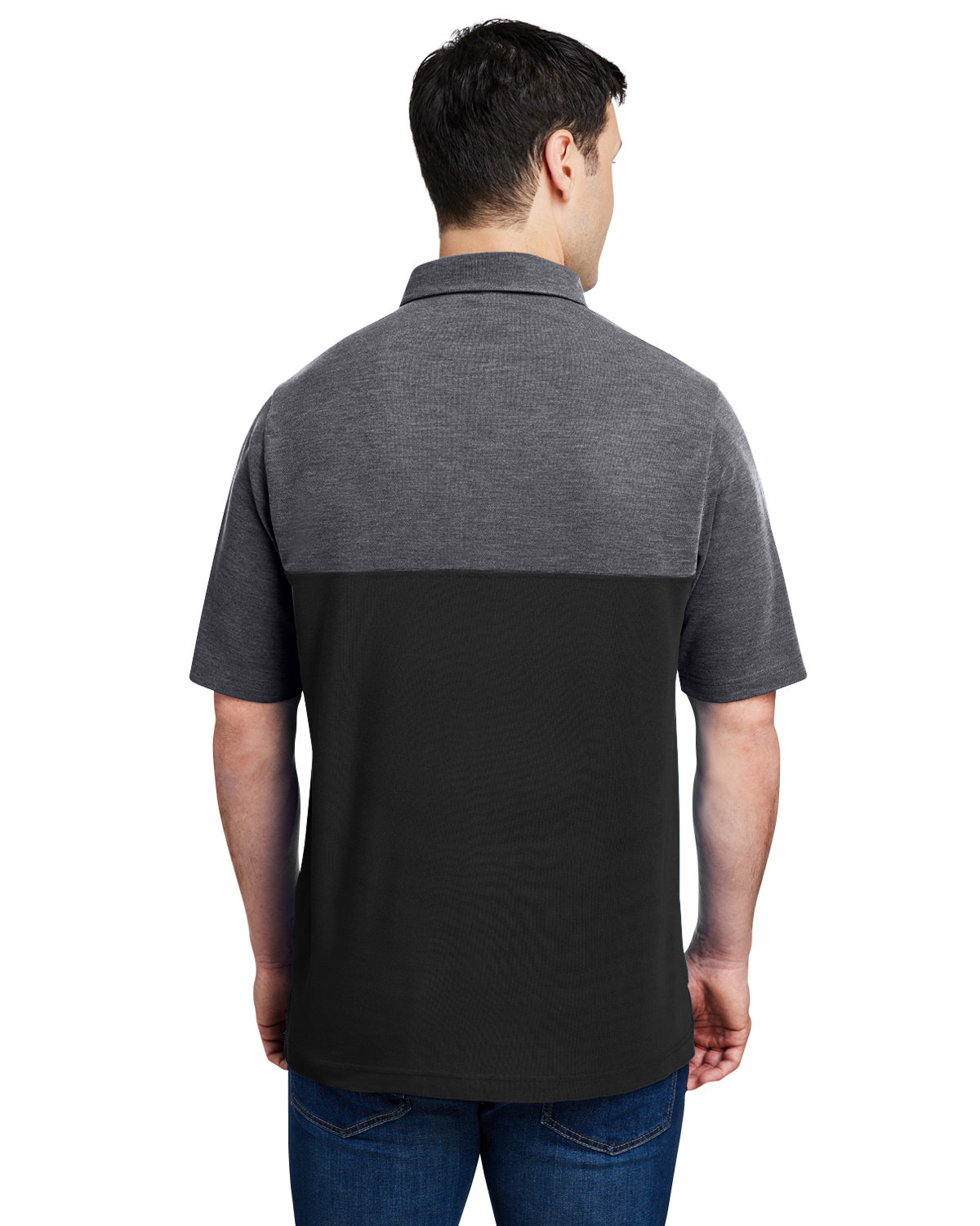Core 365 CE112C Men's Fusion ChromaSoft Colorblock in Black/ carbon heather