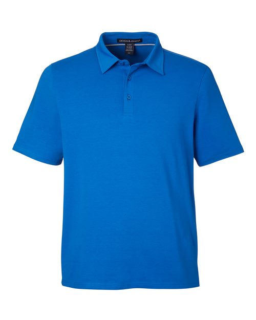 Devon & Jones DG120 Men's Raleigh Stretch Polo in French Blue