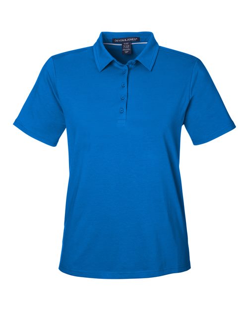 Devon & Jones DG120W Women's Raleigh Stretch Polo in French Blue