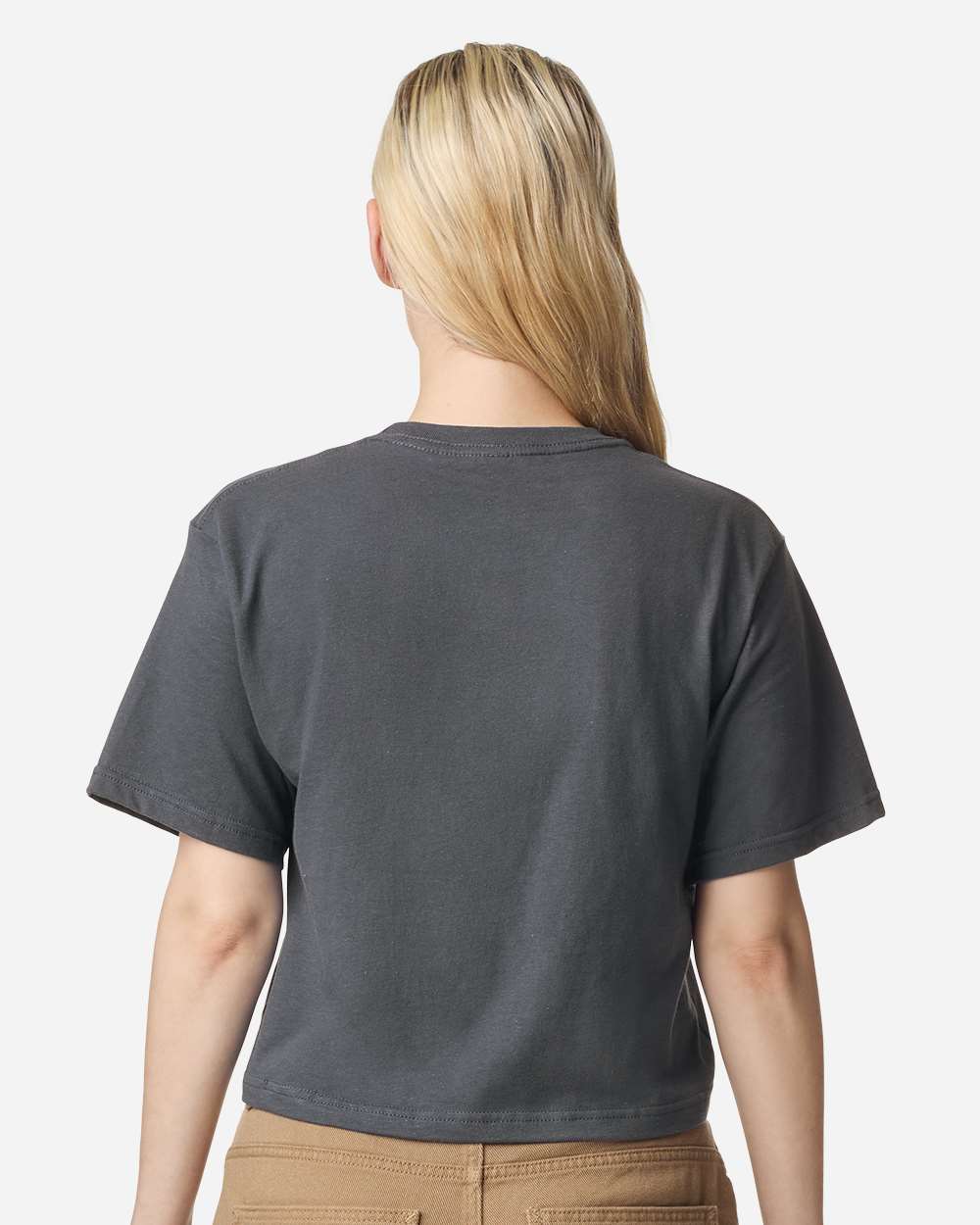 American Apparel 102 Women's Fine Jersey Boxy T-Sh in Asphalt