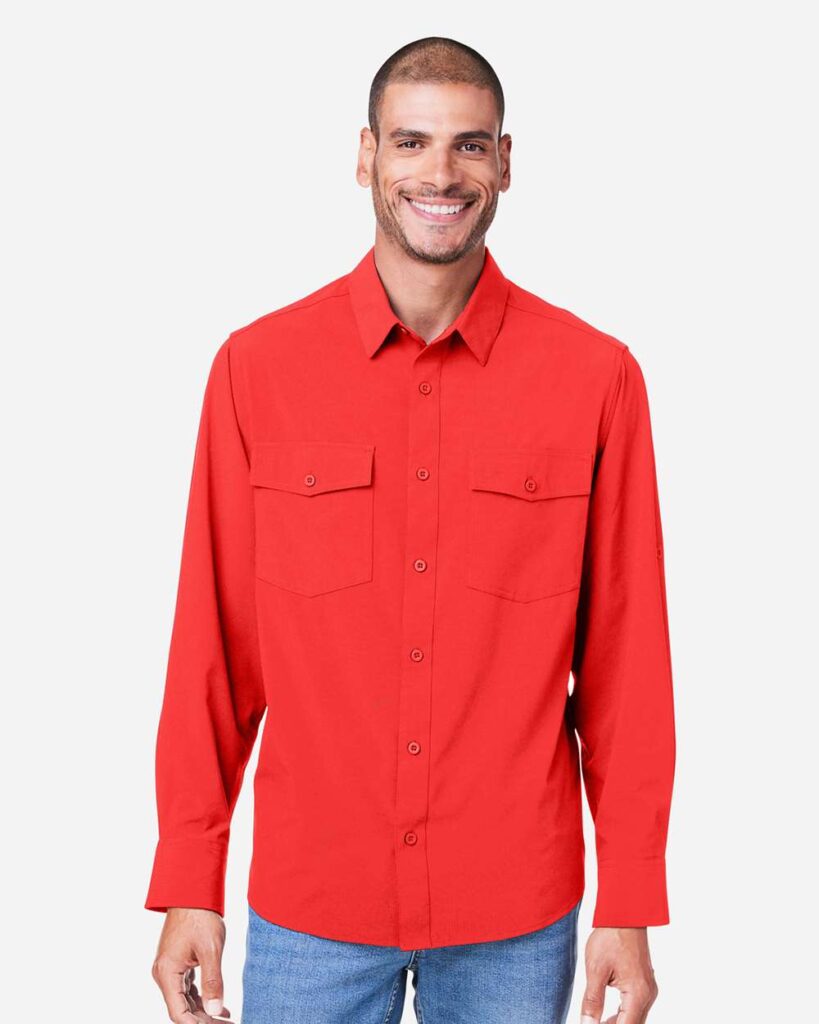 CORE365 CE510L Men's Ultra UVP Marina Shirt in Marina Red