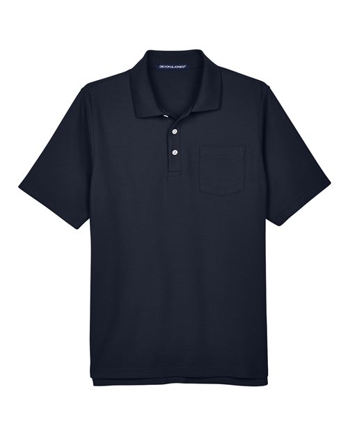 Devon & Jones DG150P Men's DRYTEC20 Performance Pocket Polo in Navy