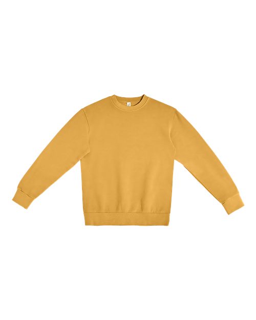 Lane Seven LS16004 Unisex Urban Crewneck Sweatshirt in Pigment Peanut Butter