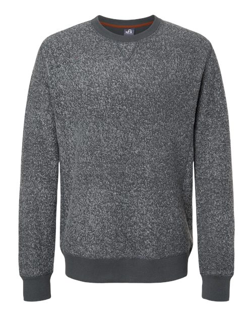 J. America 8712 Unisex Aspen Fleece Crewneck Sweatshirt in Charcoal Speck
