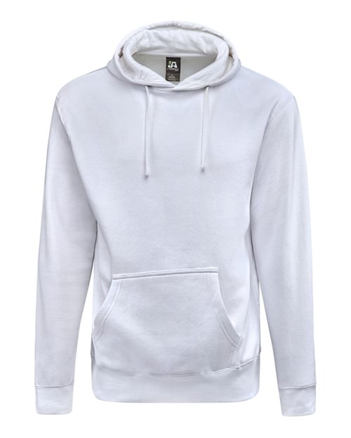 J. America 8720 Unisex BTB Fleece Hooded Sweatshirt in White