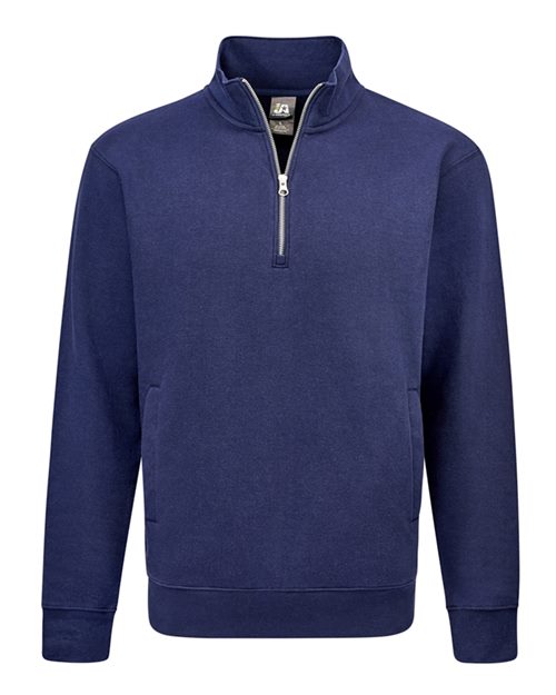 J. America 8722 Unisex BTB Fleece Quarter-Zip Sweatshirt in True Navy