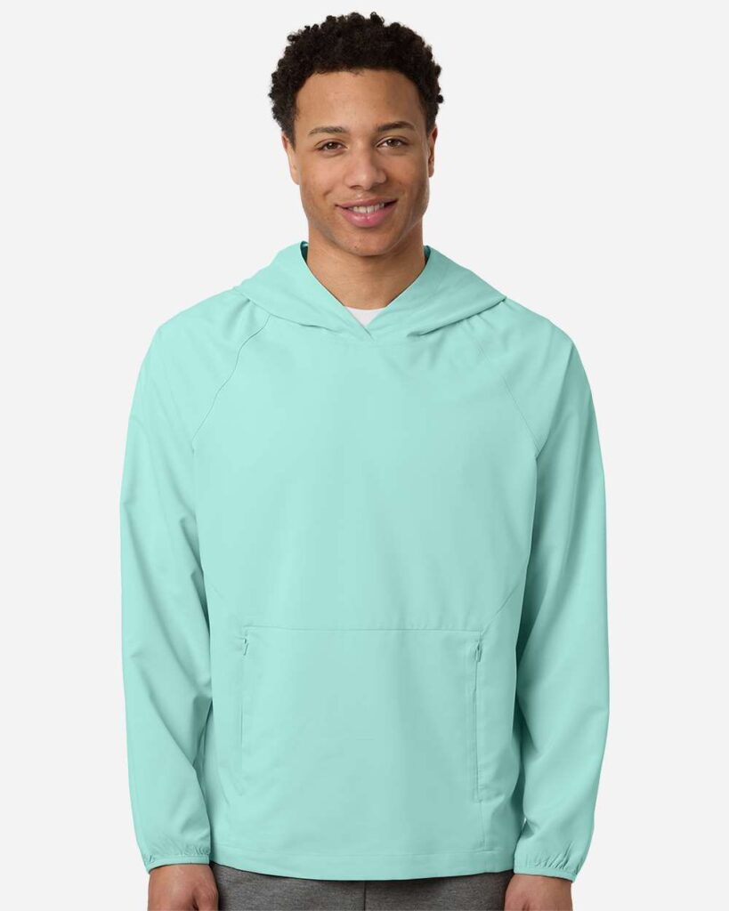 CORE365 CE520L Men's UltraUVP Shoreline Long Sleeve Hooded Pullover in Sea Glass