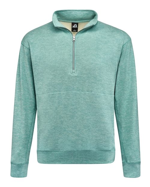 J. America 8741 Unisex Electric Fleece Quarter-Zip Sweatshirt in Electric Jade