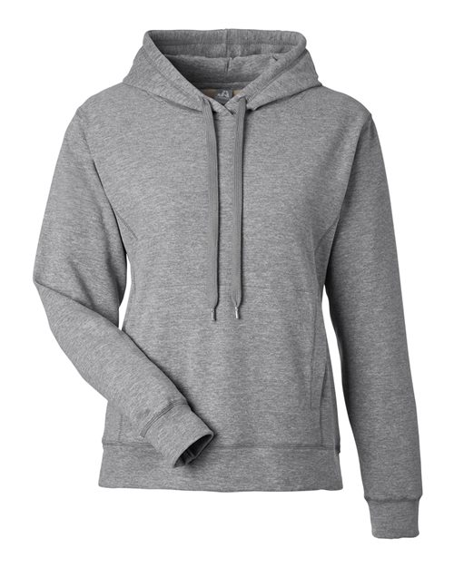 J. America 8742 Women's Electric Fleece Hooded Sweatshirt in Electric Slate