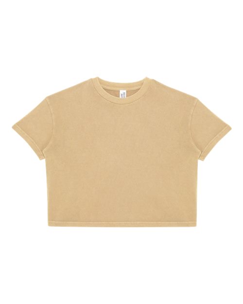Lane Seven LS86000GD Women's Garment-Dyed Urban Cropped Tee in Pigment Burro