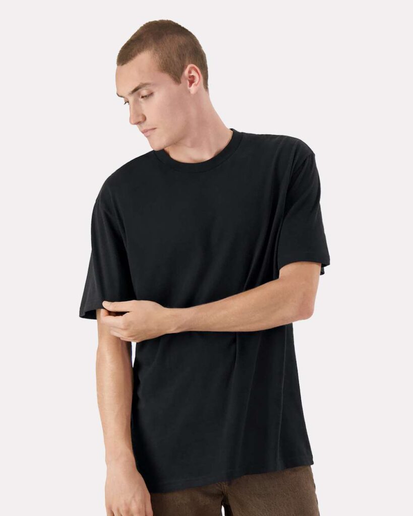 American Apparel 5389 Unisex Sueded Tee in Sueded Black