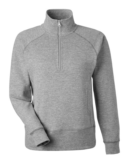 J. America 8743 Women's Electric Fleece Quarter-Zip Sweatshirt in Electric Slate