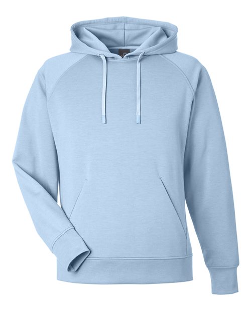 J. America 8750 Unisex Apex Fleece Hooded Sweatshirt in Ice Blue