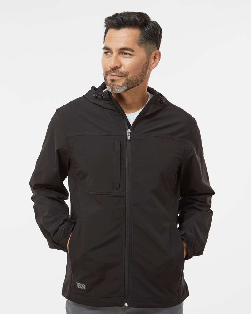 DRI DUCK 5310 Men's Apex Soft Shell Hooded Jacket in Black