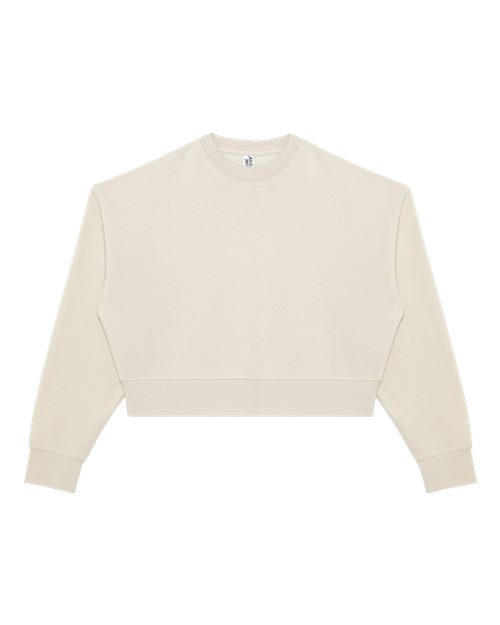 Lane Seven LS88004 Women's Relaxed Cropped Crewneck Sweatshirt in Bone