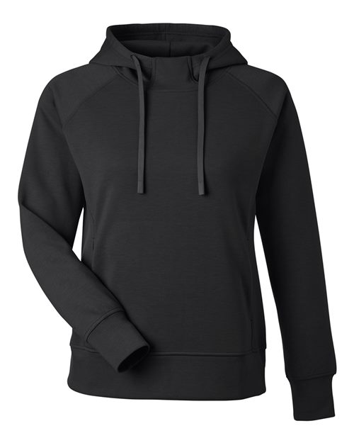J. America 8753 Women's Apex Fleece Hooded Sweatshirt in Black