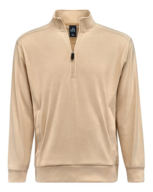 J. America 8760 Unisex Element Fleece Quarter-Zip Sweatshirt in Almond