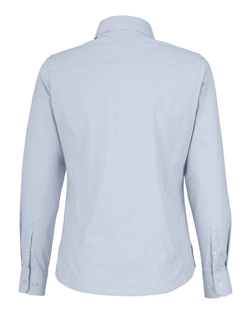 Devon & Jones DG537W Women's CrownLux Performance Microstripe Dress Shirt in Navy/ White