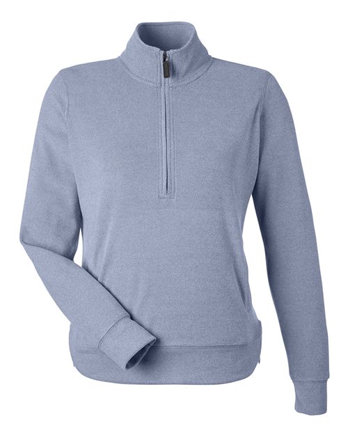 J. America 8762 Women's Element Fleece Quarter-Zip Sweatshirt in Navy