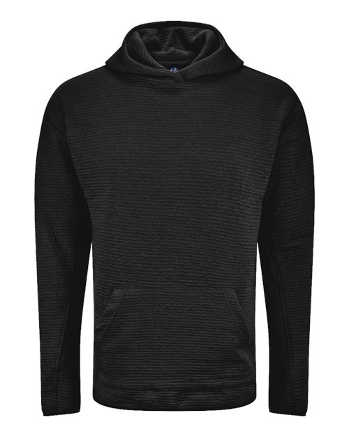 J. America 8774 Unisex Pebble Fleece Hooded Pullover in Black