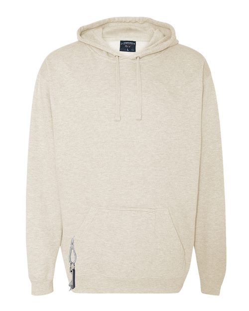 J. America 8815 Men's Tailgate Hooded Sweatshirt in Oatmeal Heather