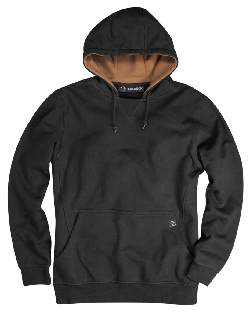 DRI DUCK 7035 Men's Woodland Fleece Hooded Pullover in Black