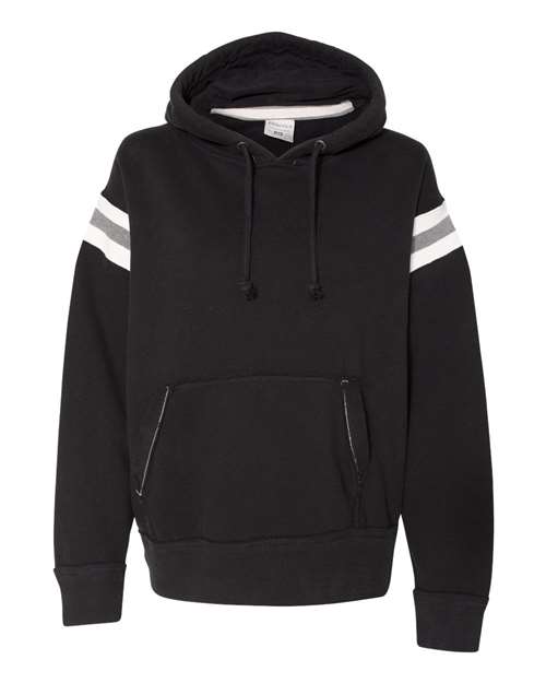 J. America 8847 Men's Vintage Athletic Hooded Sweatshirt in Black
