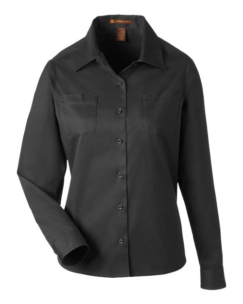 Harriton M585LW Women's Advantage IL Workshirt in Dark Charcoal