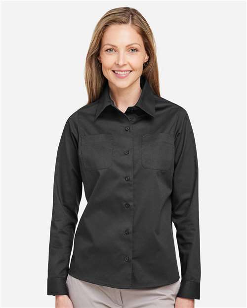 Harriton M585LW Women's Advantage IL Workshirt in Dark Charcoal