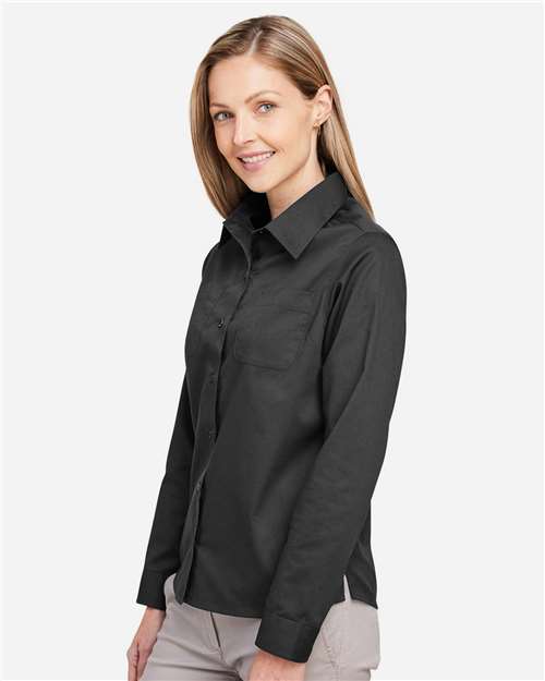 Harriton M585LW Women's Advantage IL Workshirt in Dark Charcoal