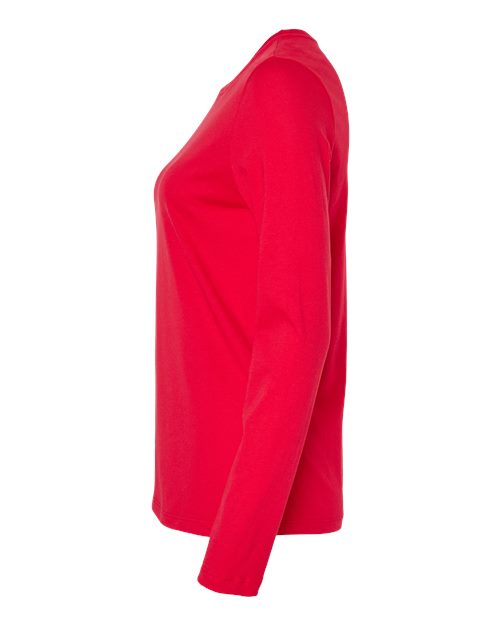 BELLA + CANVAS 6500 Women's Jersey Long Sleeve Tee in Red