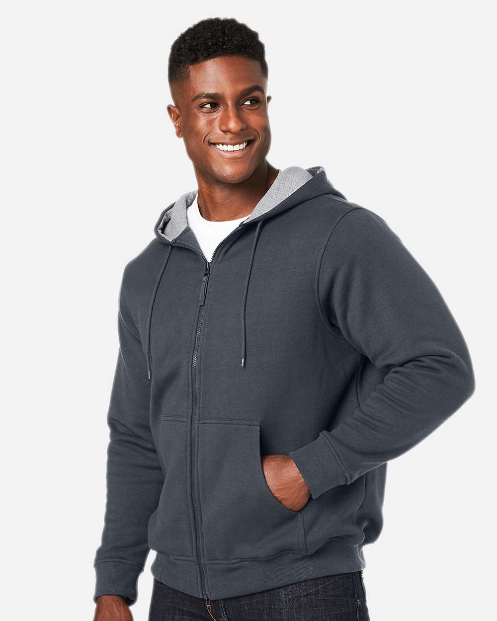 Harriton M711 Unisex ClimaBloc™ Lined Heavyweigh in Dark charcoal