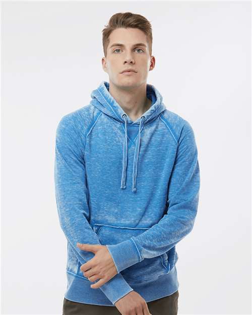 J. America 8915 Men's Vintage Zen Fleece Hooded Sweatshirt in Royal