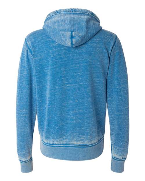 J. America 8916 Men's Vintage Zen Fleece Full-Zip Hooded Sweatshirt in Royal