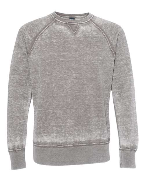 J. America 8920 Men's Vintage Zen Fleece Crewneck Sweatshirt in Cement